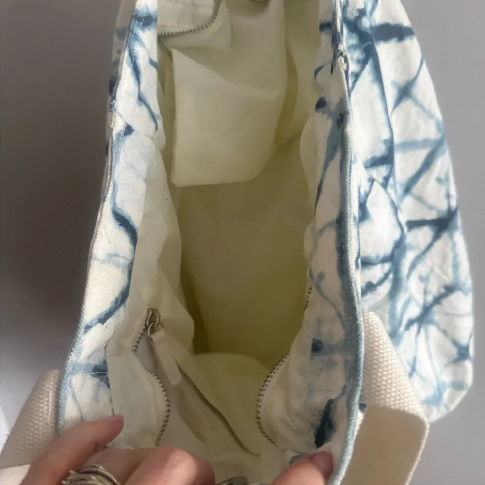 Bond-Eye Australia Blue Tie Dye Cotton Tote Bag Beach Travel Shoulder Bag